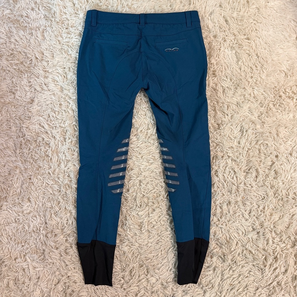 Women’s Size IT42 Blue Animo Knee Patch Horseback Riding Breeches. Good Cond. - Picture 4 of 7